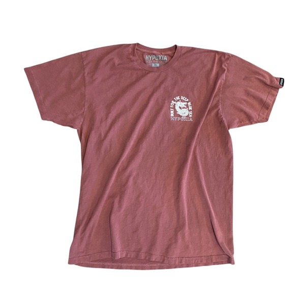 Hypoxia Anguila Pigment T-Shirt Men's Maroon Red XL Spearfishing Cotton Tee - Picture 7 of 13